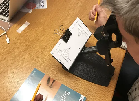 Sehtest in der Augenschule in Lindenberg in Bayern 